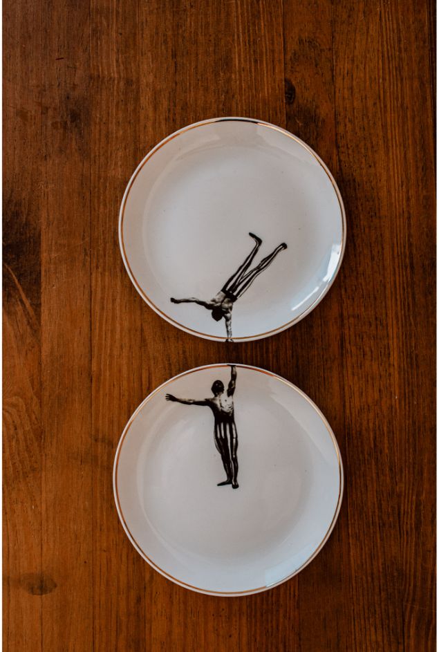 Painel de Pratos Dupla Equilibrista Greghi Design 2pçs Painel de Pratos Dupla Equilibrista Greghi Design 2pçs