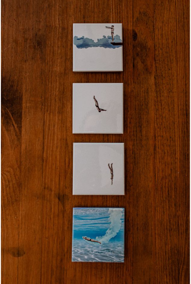 Painel de Azulejos Mergulhinho Greghi Design 4pçs Painel de Azulejos Mergulhinho Greghi Design 4pçs