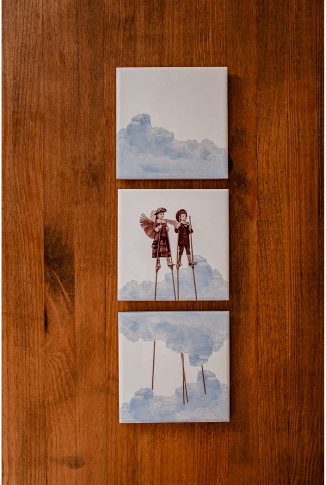 Painel de Azulejos Perna de Pau Greghi Design 3pçs Painel de Azulejos Perna de Pau Greghi Design 3pçs