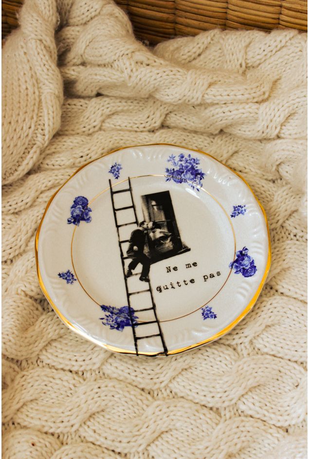 Prato Decorativo Ne Me Quitte Pas Ø19 Greghi Design Prato Decorativo Ne Me Quitte Pas Ø19 Greghi Design