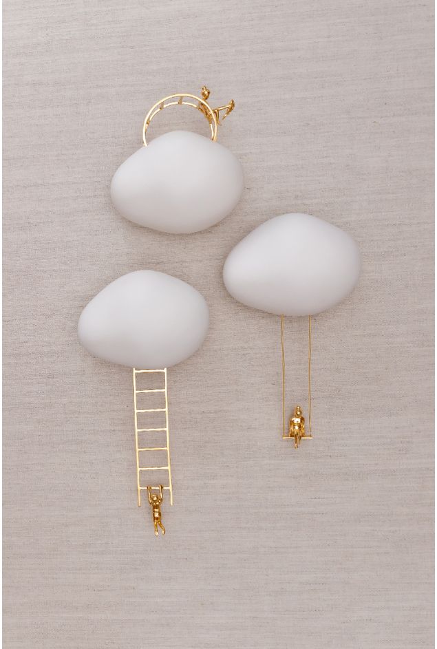 Combinação de Parede Trio de Nuvens Nara Ota Combinação de Parede Trio de Nuvens Nara Ota