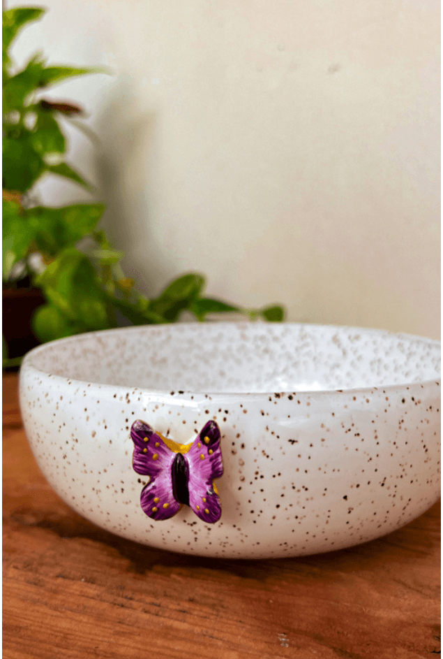 Bowl Cerâmica Borboleta Roxo Marô Antunes