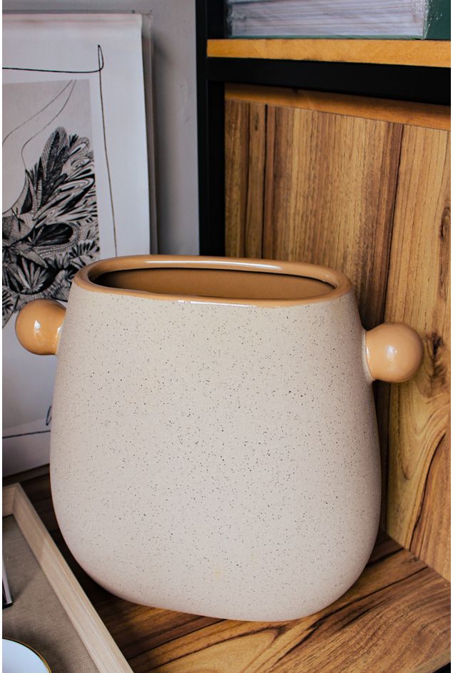 Vaso Decorativo de Cerâmica Nude