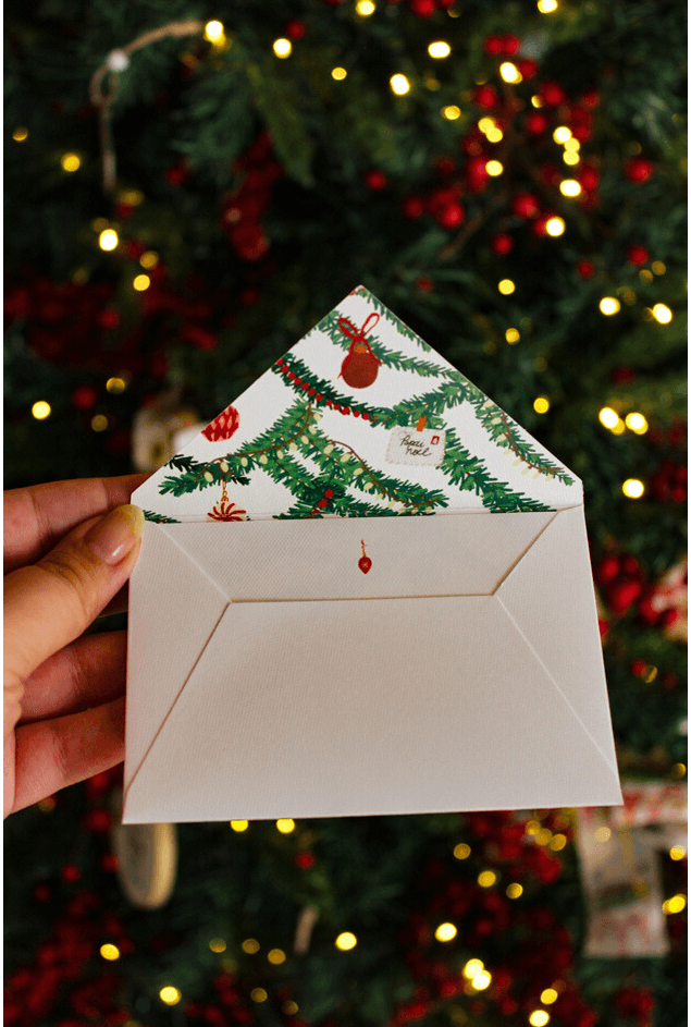 Cartão de Agradecimento Árvore de Natal