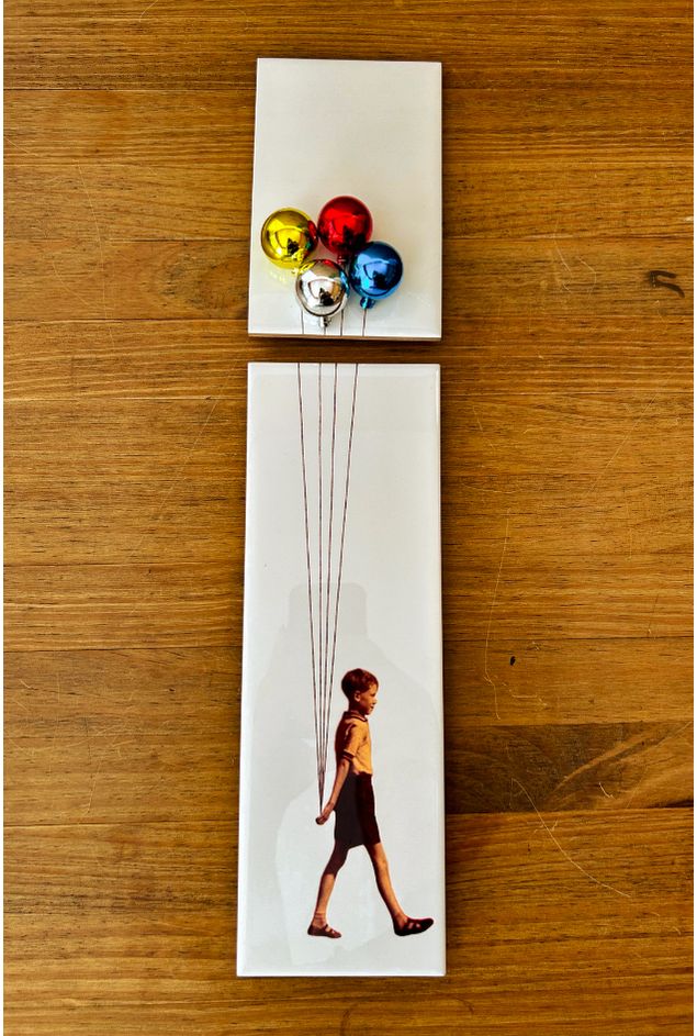 Cj. Azulejos Menino Balões Coloridos Greghi Design Cj. Azulejos Menino Balões Coloridos Greghi Design