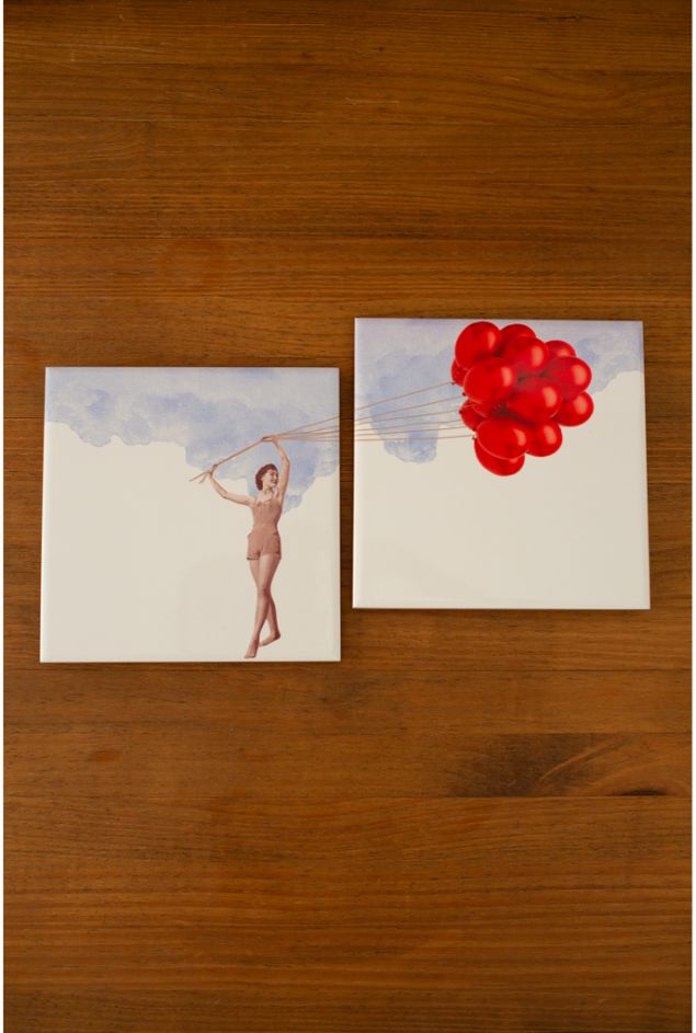 Painel de Azulejos Vento Leva Greghi Design Painel de Azulejos Vento Leva Greghi Design