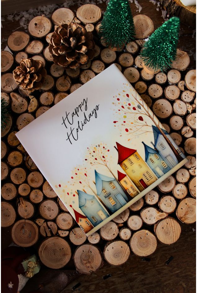 Azulejo de Natal Happy Holidays Mimo Galeria Azulejo de Natal Happy Holidays Mimo Galeria