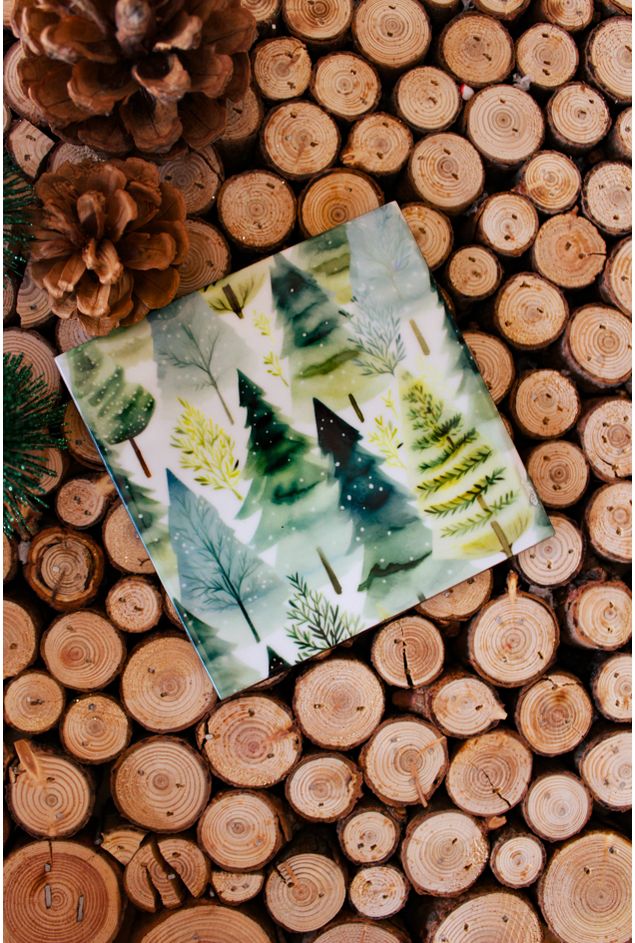 Mini Azulejo de Natal Árvores Mimo Galeria Mini Azulejo de Natal Árvores Mimo Galeria