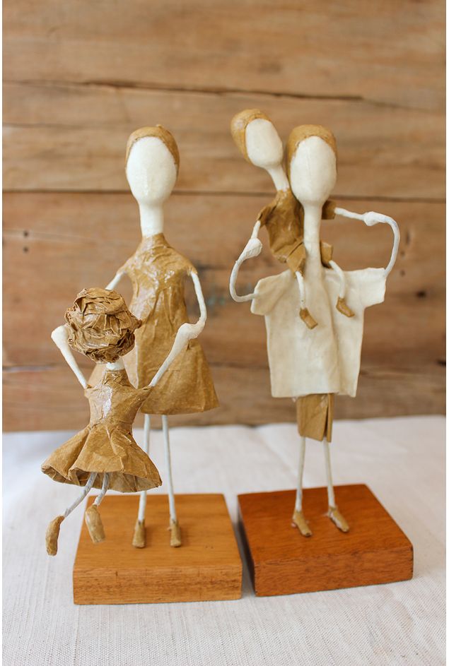 Kit Decorativo de Esculturas Pais e Filhos