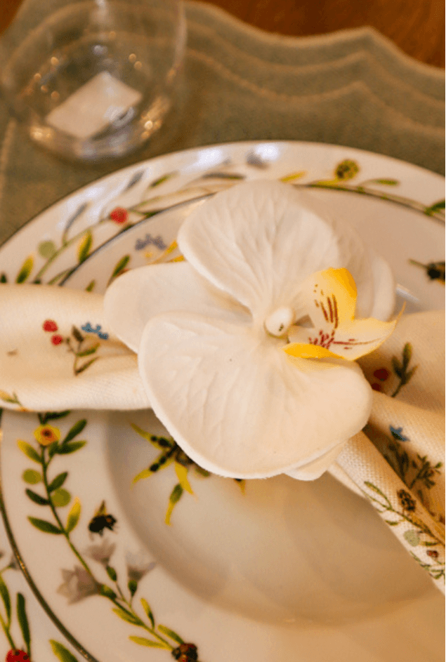 Porta Guardanapo Orquídea Branca