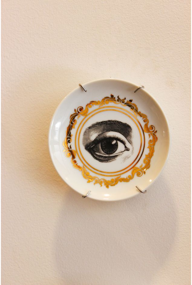 Prato Decorativo Olho Gold Greghi Design Prato Decorativo Olho Gold Greghi Design