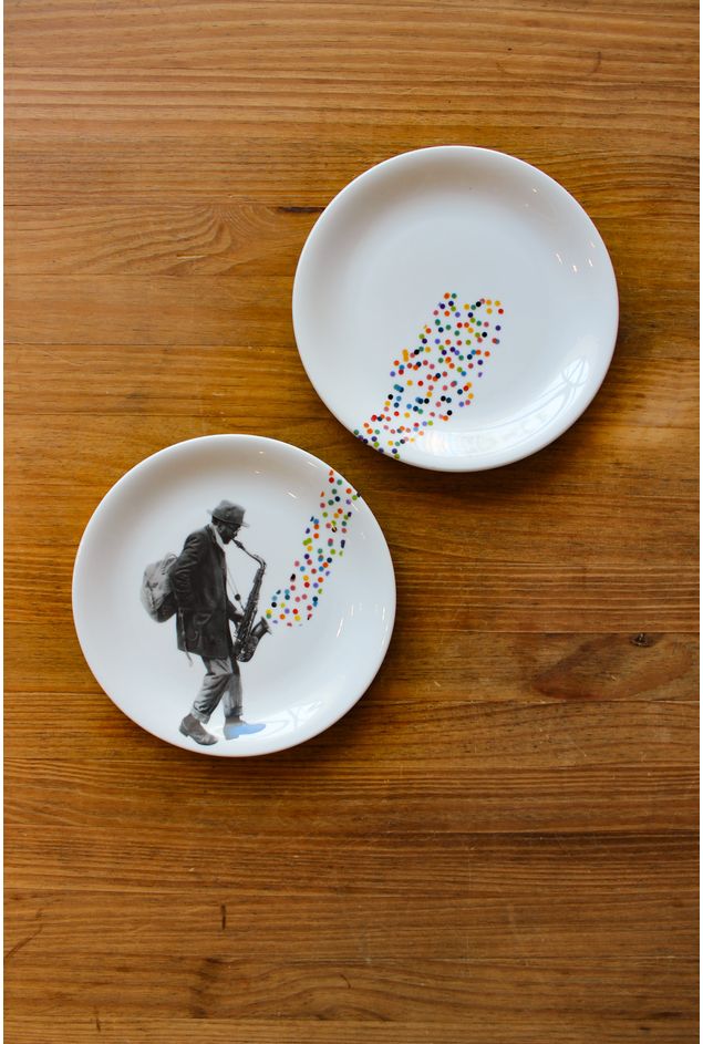 Cj. de Pratos Saxofone Greghi Design Cj. de Pratos Saxofone Greghi Design