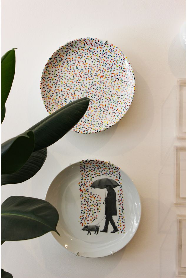 Painel de Pratos Chuva de Confete Greghi Design Painel de Pratos Chuva de Confete Greghi Design