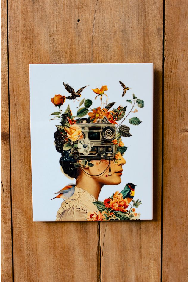 Azulejo Decorativo Flower Girl Greghi Design Azulejo Decorativo Flower Girl Greghi Design