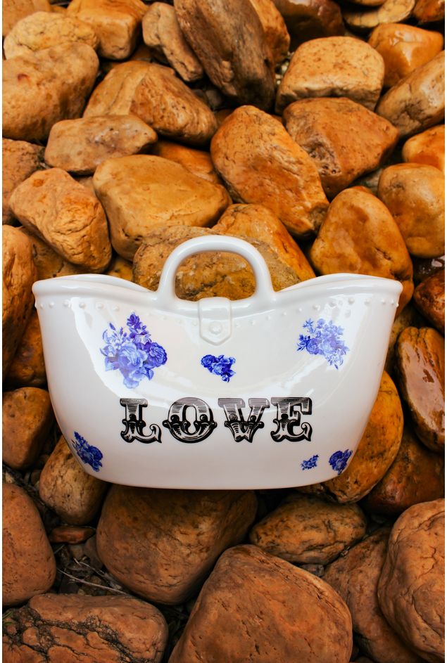 Bolsa Jardineira Porcelana Love Greghi Design