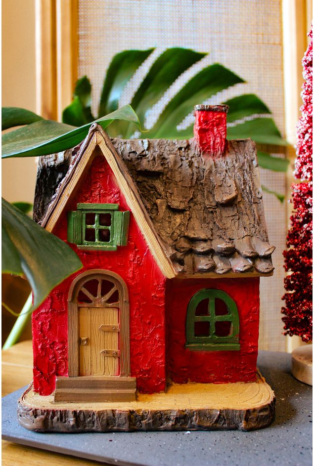 Cabana Vermelha Rústica Natal Cabana Vermelha Rústica Cabana Vermelha Rústica Natal Cabana Vermelha Rústica
