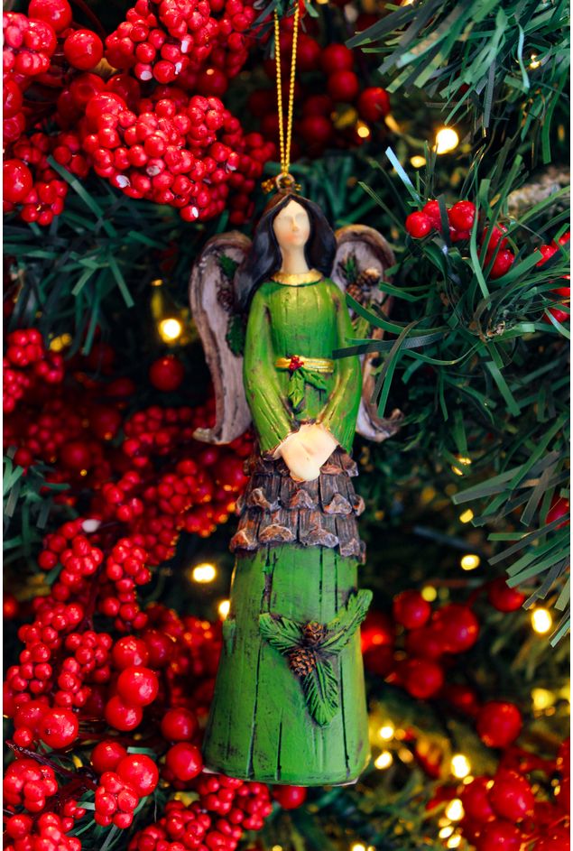 Anjinho Decorativo Pingente Verde I