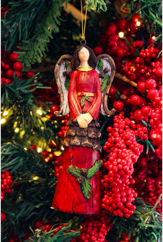 Anjinho Decorativo Pingente Vermelho I