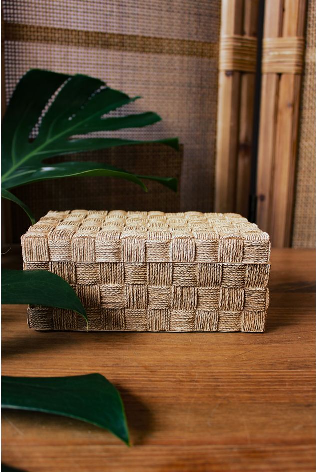 Caixa Decorativa Trama Marrom G