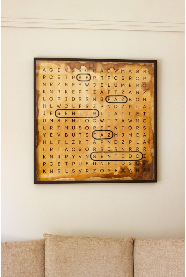 Quadro Caça Palavras - Se Faz Sentir Faz Sentido