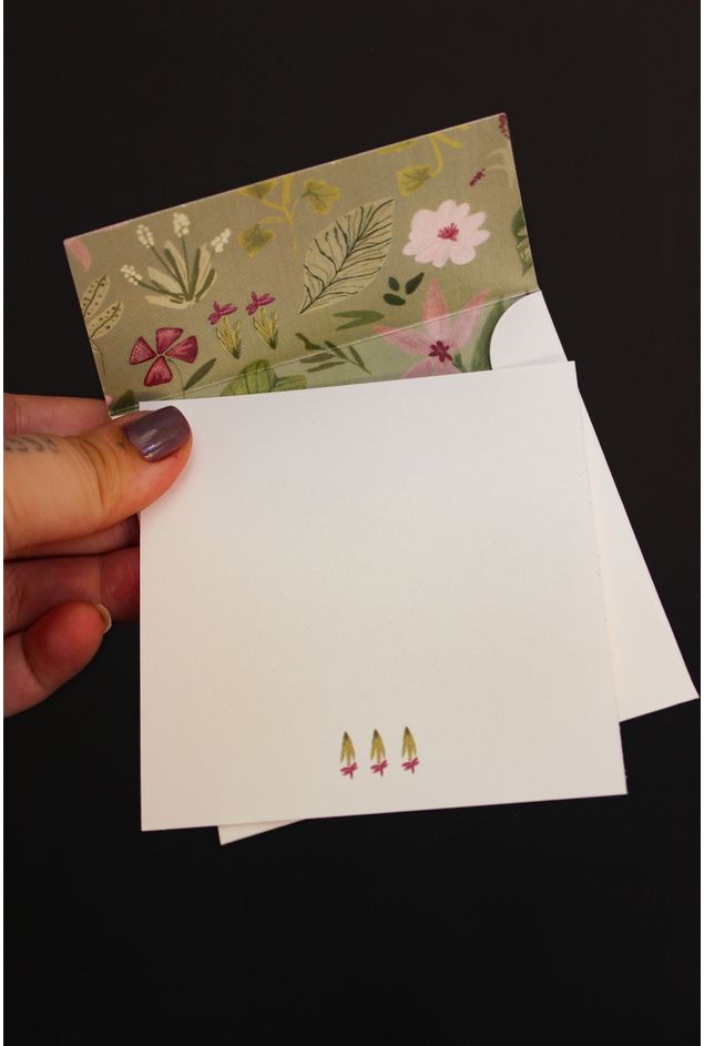 Cartão de Agradecimento Quadrado Chelsea Verde Cartão de Agradecimento Quadrado Chelsea Verde