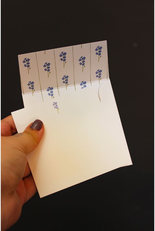 Cartão de Agradecimento Kate Azul Cartão de Agradecimento Kate Azul