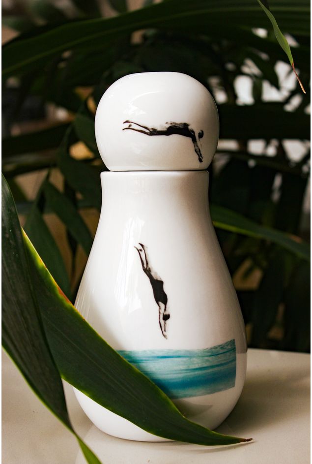 Moringa de Porcelana Mergulho Greghi Design Moringa de Porcelana Mergulho Greghi Design