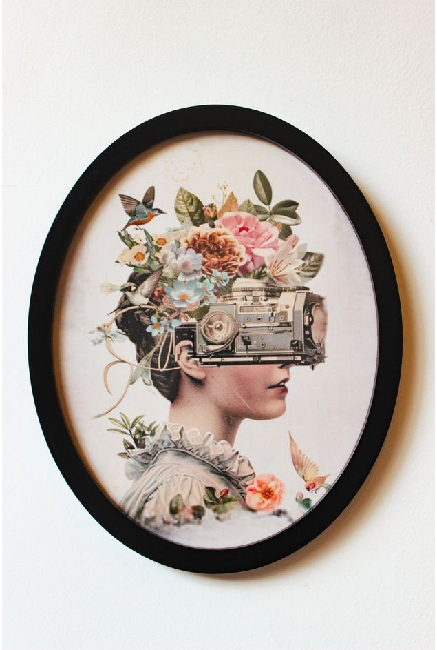 Quadro Oval Mulher Máquina Greghi Design Quadro Oval Mulher Máquina Greghi Design