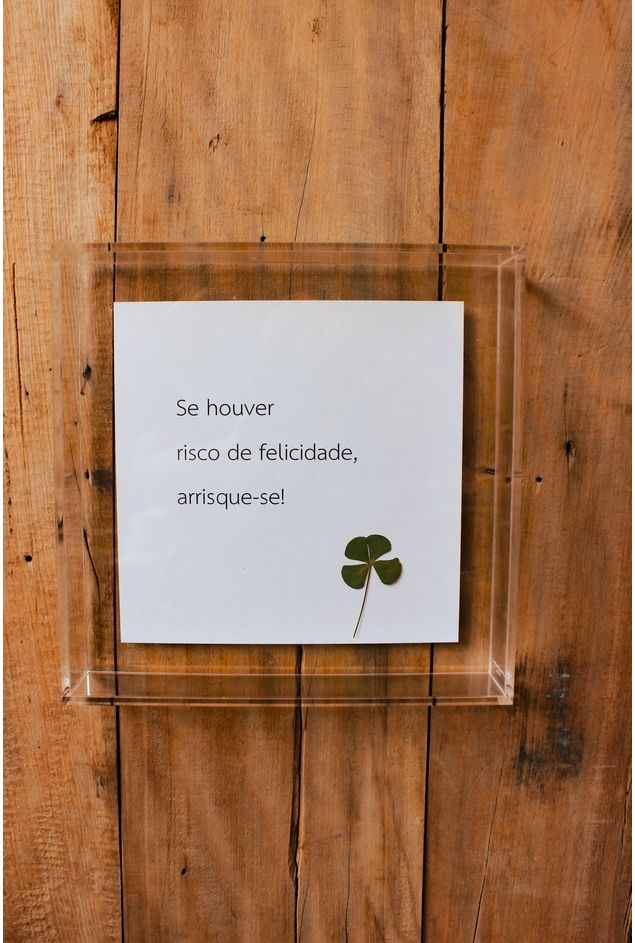 Quadro Acrílico Risco de Felicidade Casa Lova