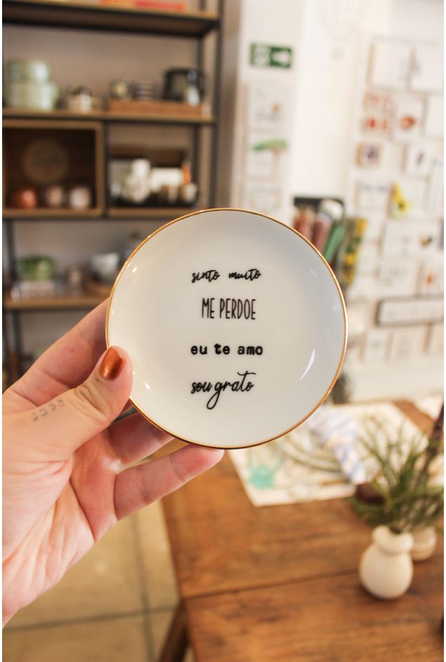 Pratinho Decorativo Ho'oponopono Ø9cm Casa Lova