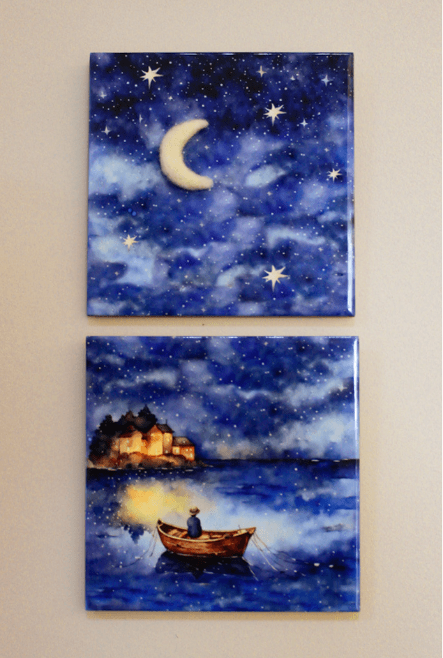 Painel de Azulejos Sonho Estrelado Casa Lova