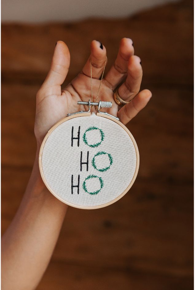 Bastidor Bordado Ho Ho Ho Ø11cm Casa Lova