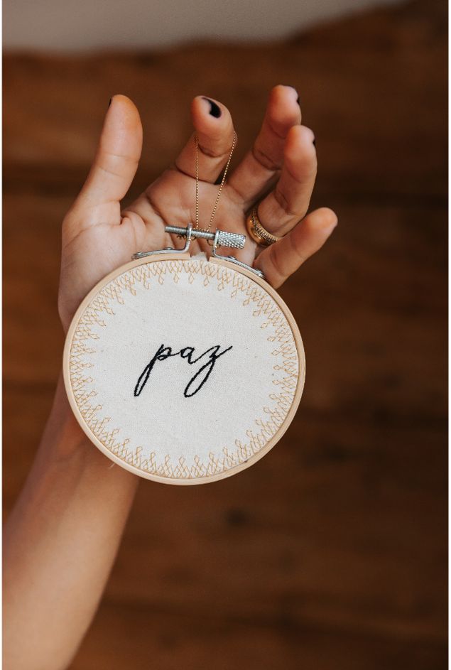 Bastidor Bordado Paz Ø11cm Mimo Galeria Bastidor Bordado Paz Ø11cm Mimo Galeria