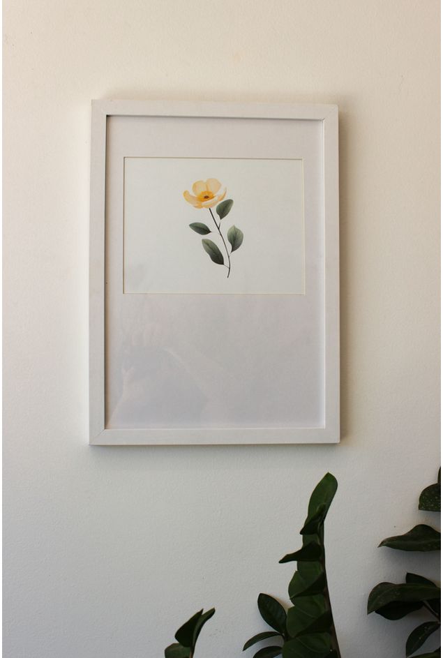 Quadro Decorativo Margarida Amarela Casa Lova