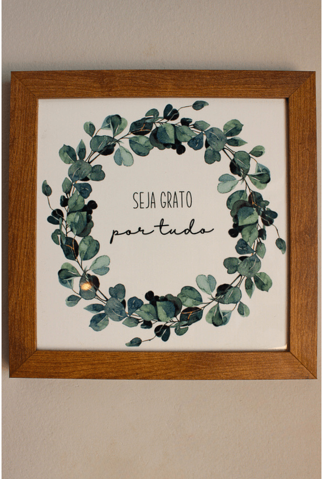 Azulejo Decorativo Seja Grato Moldura Casa Lova