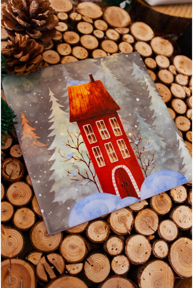 Azulejo de Natal Torre Vermelha  Mimo Galeria Azulejo de Natal Torre Vermelha Mimo Galeria