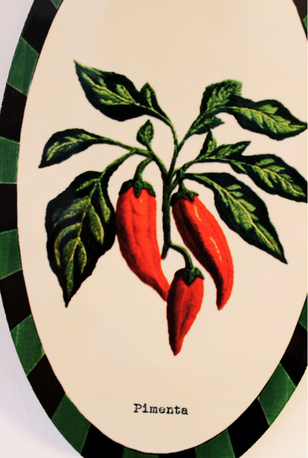 Azulejo Decorativo Oval Retrato Pimenta Greghi Design