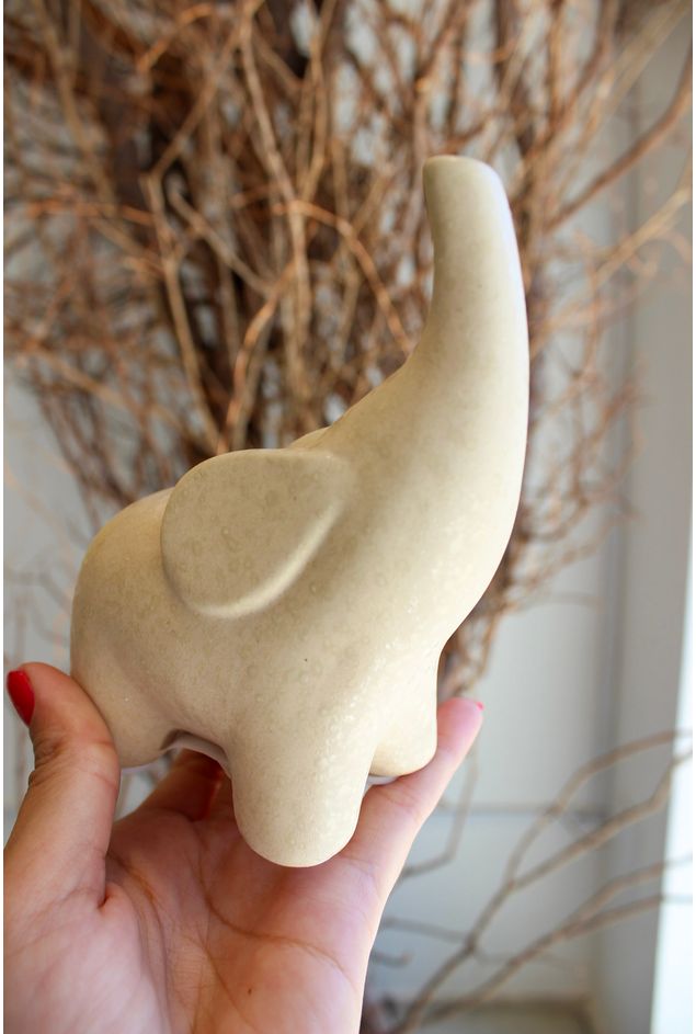Escultura Elefante em Cerâmica P