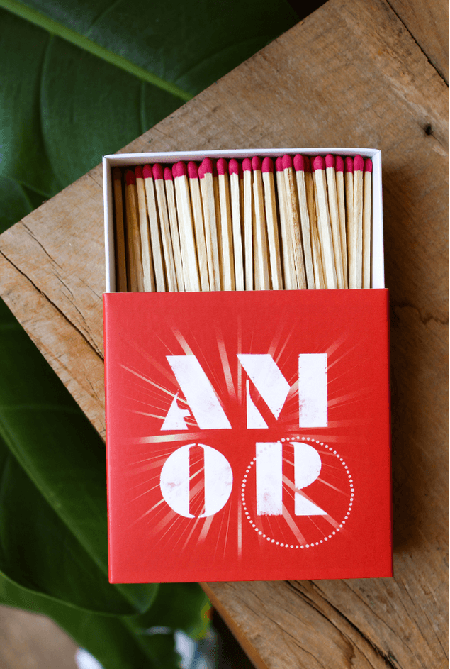 Caixa de Fósforo Amor Quadra Matte