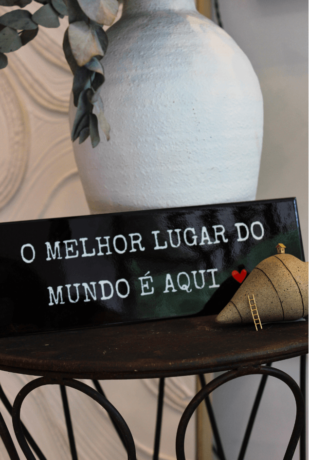 Azulejo Decorativo O melhor lugar do mundo Casa Lova