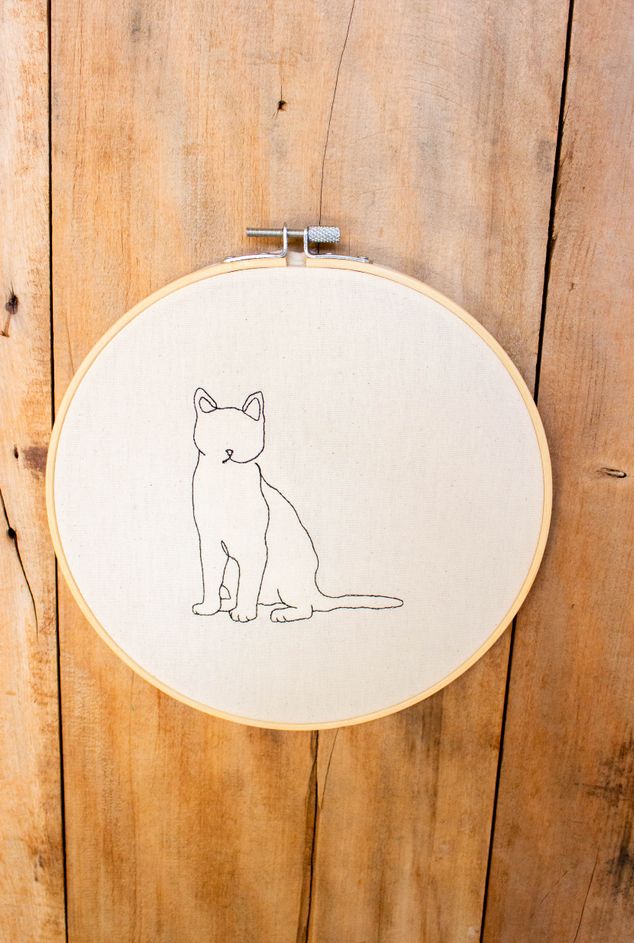 Bastidor Bordado Gatinho Casa Lova