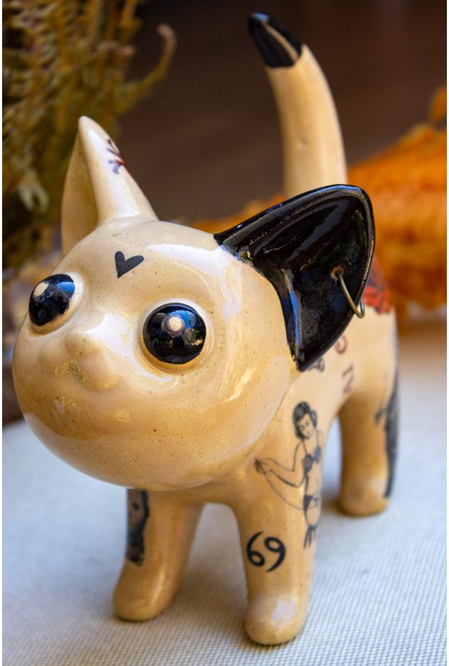 Toy de Cerâmica Inked Miau Olé