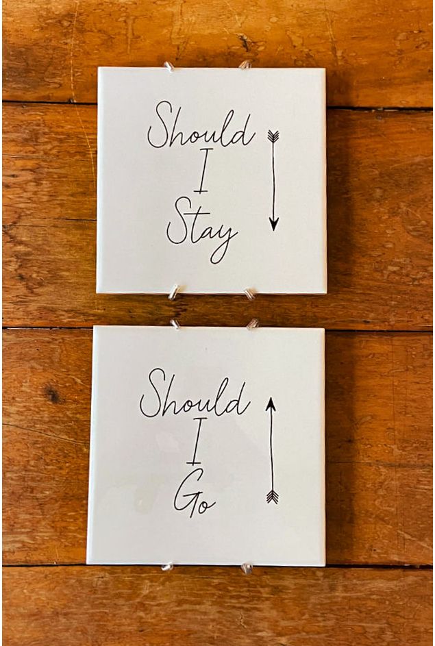 Painel de Azulejos Should I Stay or Should I Go Mimo Galeria Painel de Azulejos Should I Stay or Should I Go Mimo Galeria