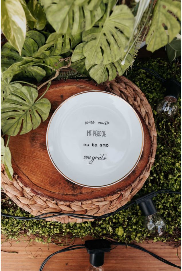 Prato Decorativo Ho'oponopono Ø19cm Mimo Galeria Prato Decorativo Ho'oponopono Ø19cm Mimo Galeria