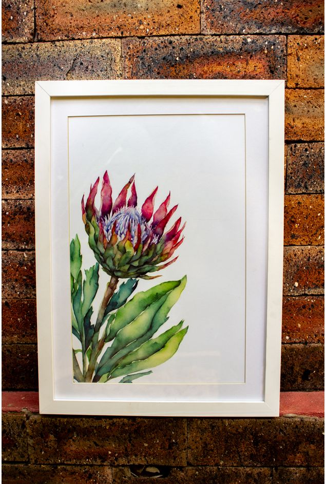 Quadro Decorativo Protea Branco Mimo Galeria