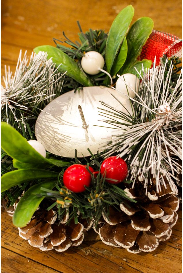 Arranjo De Mesa Para Vela Pinha Natal Arranjo De Mesa Para Vela Pinha - Natal