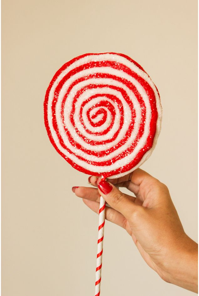 Pick Decorativo De Pirulito Natalino Em Tecido Natal Pick Decorativo De Pirulito Natalino Em Tecido Natal