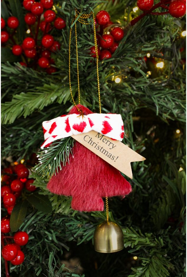 Pingente de Árvore Com Sininho Natal Pingente de Árvore Com Sininho Natal