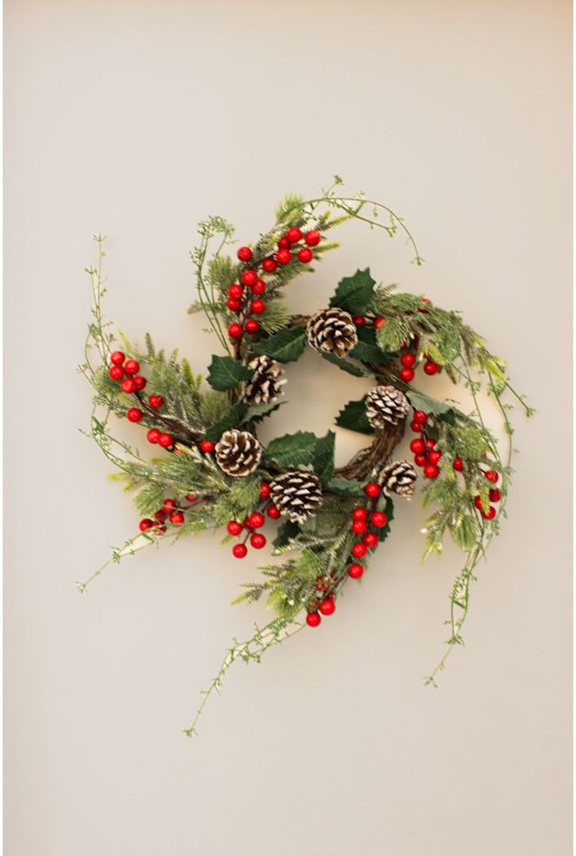 Guirlanda Decorativa Pinha e Berries P Natal