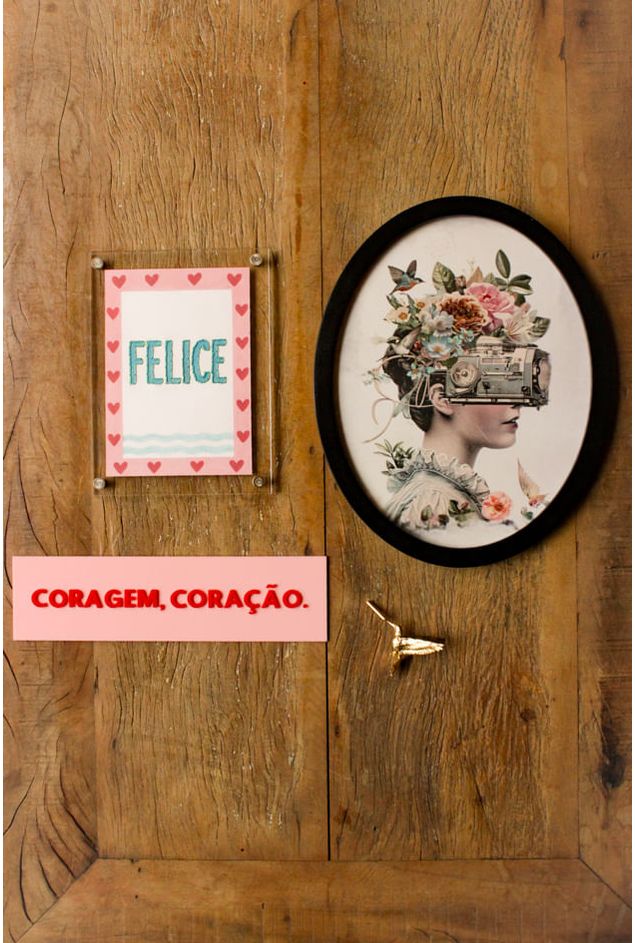 Combinação de Parede Floresça Coração